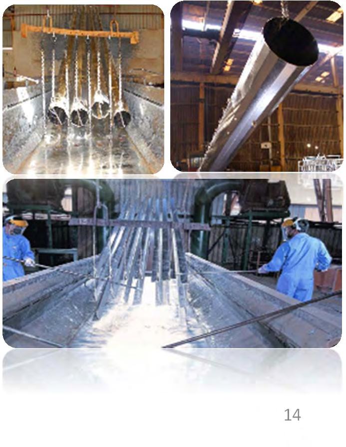 per year Zinc Kettles Sizes Existing Facilities in Riyadh Factory Lattice Towers & Steel Support Structures Poles & High Mast Zinc Kettles Sizes New Plant in Dammam Plants# Length Width Height
