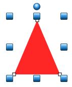 Move the cursor over the middle of the triangle.