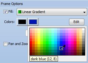 Click the Color box on the left and choose black on the color
