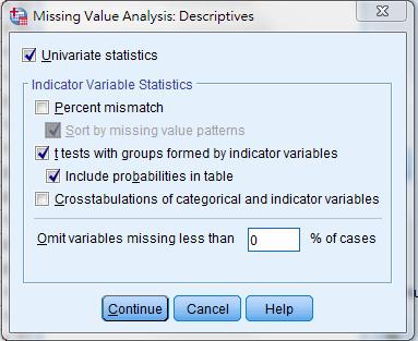 --- Missing Value Analysis--> Descriptive: Report Student