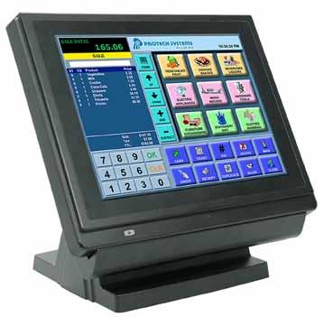 PA-6222 The 12.1" Waterproof Bezel Free Touch POS Terminal Fanless Design with Intel Celeron J1900 CPU Aluminum Die Casting Backcover 12.
