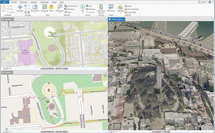 ESRI ArcGIS Pro Work on GIS data while