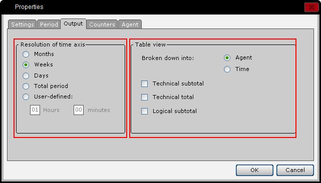 o Table View - offers the option to break down the data dependent on the type of option chosen: Agent grouped by each agents activity Time grouped by dates.