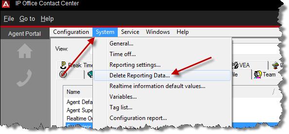 Delete Reporting Data This feature provides the option to purge the Statistical database.