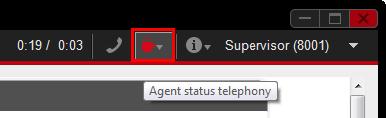 The Agent status icon then changes to a Red mug. 3.