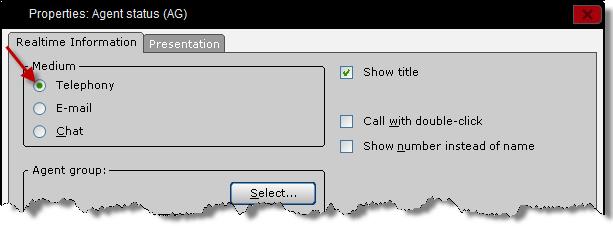 3. In this example, Telephony information is to be displayed.