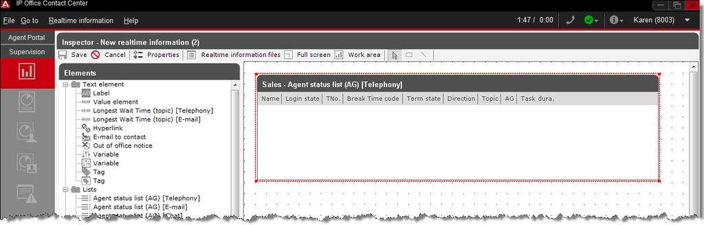 9. The configured Agents Status list is displayed.