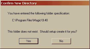 If you want to designate a different destination folder, click Browse to search for the folder. If the specified folder does not exist, the message below shown in Figure 3-7 appears.