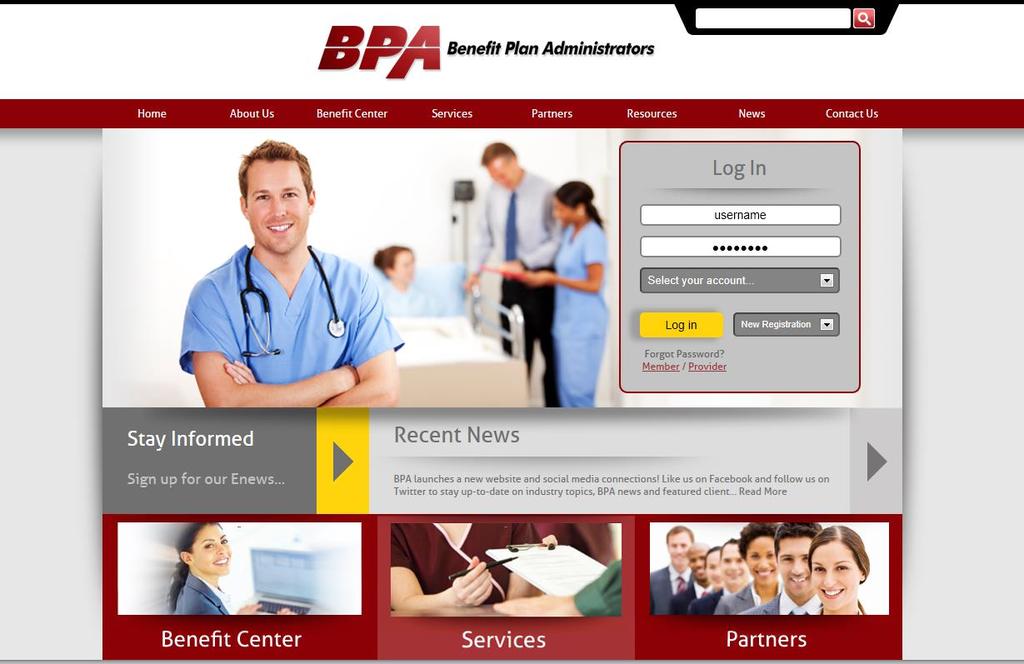 Benefit Plan Administrators Online Benefits Service Benefit Plan Administrators offers online access to claim and benefit information for employers, providers and individual members through our