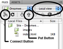 Dreamweaver CS4 23 To upload your site to the Web successfully, you must make sure that you defined your Local Info and Remote Info before you did anything else in Dreamweaver.