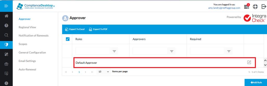 function enables Admin users to setup rules so that different request can be passed to different approvers for action.
