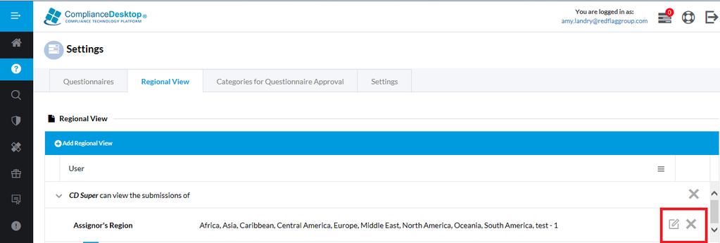 c. Questionnaire >> Settings >> Categories for Questionnaire Approval Admin users can create