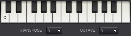 Editing the Keyboard and Arpeggiator Keyboard The Editor allows you to set the keyboard's octave and transposition. To transpose the keyboard, click the Transpose field under the keyboard.