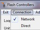 11. From the Flash Controller Window s Connection tab, select Network. Keep the Flash Controller Window open. 16.