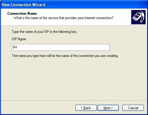 Select Connect using a dial-up modem, 