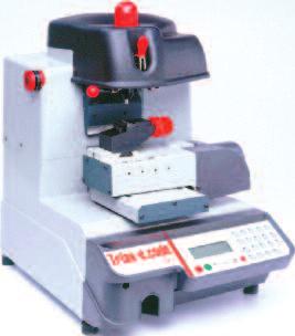 Includes electronic adjustment feature. Cutters available for cutting various specialty key types. Weight: 44 lbs. (20.15kg) Dim.: 13.75"W x 15.75"D x 17."H (34.8cm x 3.cm x 45.5cm) Triax-e.
