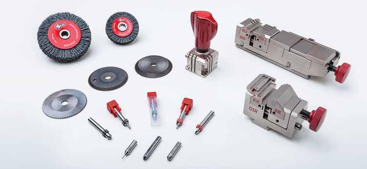 ACCESSORIES AND SPARE PARTS OPTIONAL ACCESSORIES The same passion and attention to detail dedicated to the design and creation of every key cutting machine is also applied to the