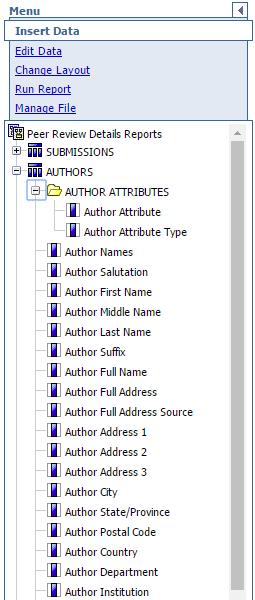 PERSON ATTRIBUTES IN PEER REVIEW DETAILS REPORTING In conjunction with the 4.21 release, ScholarOne has added Person Attribute fields to the ad hoc Peer Review Details reporting package in Cognos.