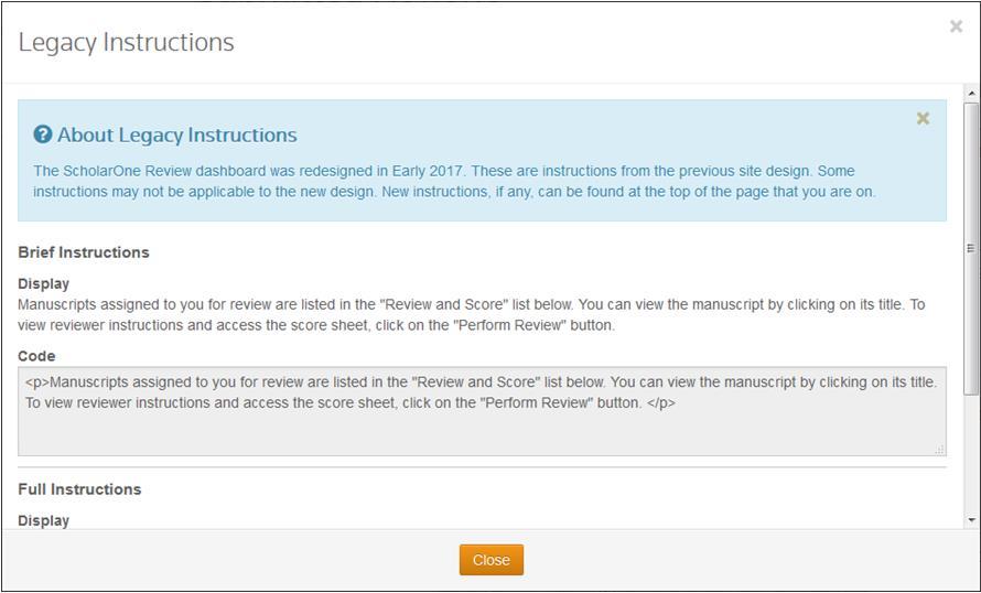 LEGACY INSTRUCTIONS Just like the Author Center redesign, there will be many more pages on the Review Dashboard with room for contextual instructions and information.
