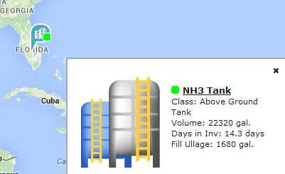 Tanks now have Status Badges Green Badge = online Gray Badge = offline Secondary Run Time Maintenance