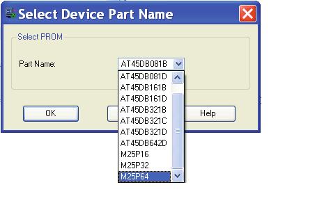 X-ef Target - Figure 14 Figure 14: Add a SPI POM File X951_14_113006 Step 4: Select STMicroelectronics M25P64 Device Part Number After selecting the SPI POM file to load, impact displays the Select