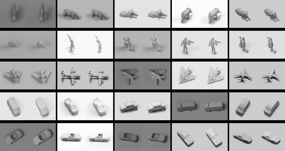 3D Object Recognition: The NORB dataset Stereo-pairs of grayscale images of toy objects.