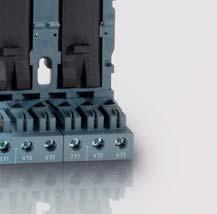 Easy and flexible expandability The SIRIUS 3RA6 compact starter is easily installed in the 3RA6 infeed system through plug-in technology without