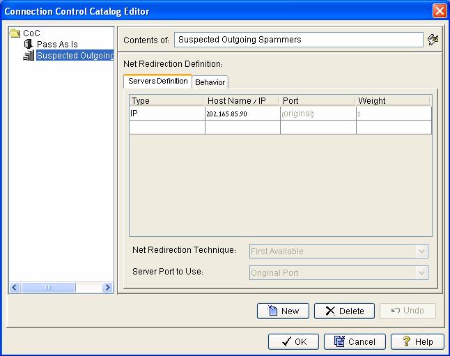all TCP traffic. Figure 6: NetEnforcer Policy Editor Network administrators can use the Allot NetEnforcer Policy Editor to restrict email activity for suspect subscribers.