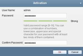 5. Click OK to create the password for the device. A The device is activated. window pops up when the password is set successfully. 6.