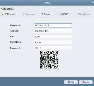 2.2.8 QR Code of Encoding Devices For encoding devices, the QR code of the devices can be generated.