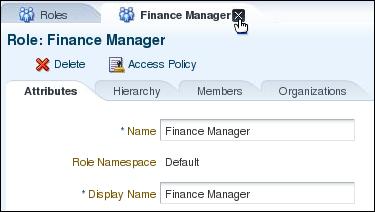 Repeat the steps above to create the following two roles: 1) On the Create Role page, enter Finance Manger in the Name and