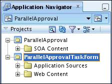 application Workspace in addition to the ParallelApproval SOA