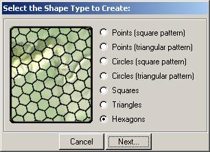 Set Shape Parameters: All options have several parameters relating to size, spacing and orientation of shapes. The directions and size values are based on your view projection and data.