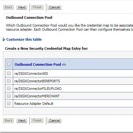 Credential Mappings sub tab as shown below. 6.