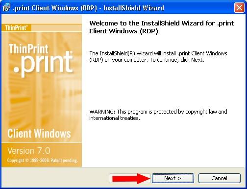 ThinPrint Client Installation Page 9 3.