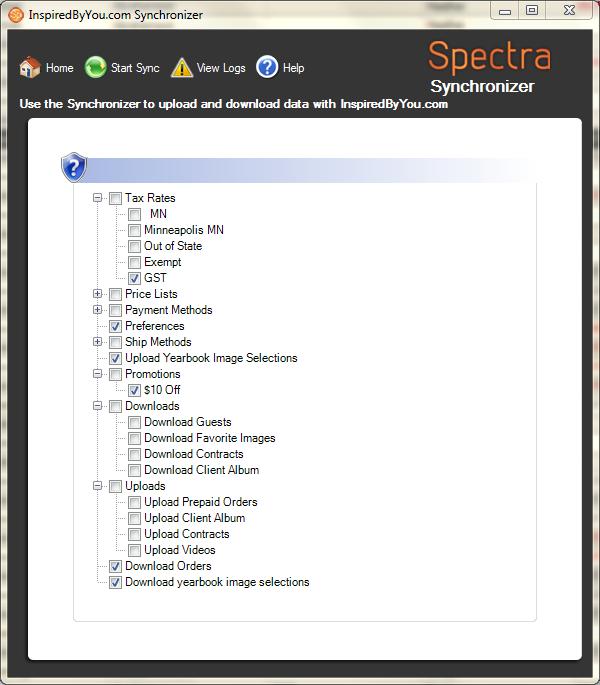 Getting Started with InSpiredByYou Synchronizing InSpiredByYou Once you have set up your InSpiredByYou settings in Spectra, or if you update them at any point, you need to synchronize the settings