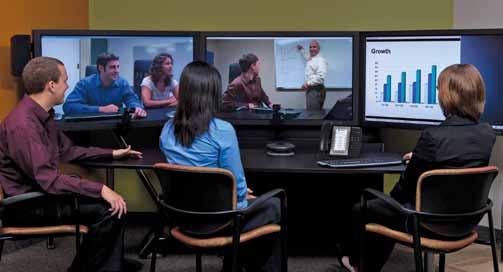The Mitel TeleCollaboration Solution (TCS) combines high-definition collaboration and affordable telepresece in a better than live telecollaboration that vies with face-to-face meetings.