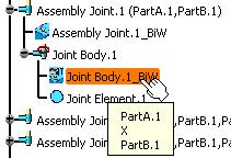 Two joined parts Four joined parts Displaying Joined Parts in a Balloon from a Joint, a Joint Body, or