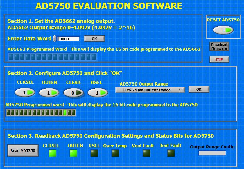 Preliminary Technical Data AD5750 EVALUATION BOARD SOFTWARE SOFTWARE INSTALLATION The AD5750EBZ evaluation kit includes self-installing software on CD-ROM.