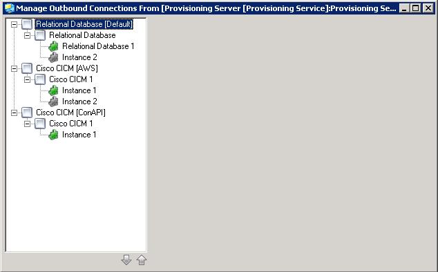 Cluster Configuration 37 4. Click on the ellipsis beside the Outbound Connections property. This displays the Manage Outbound Connections From dialog box, as shown in Figure 2.