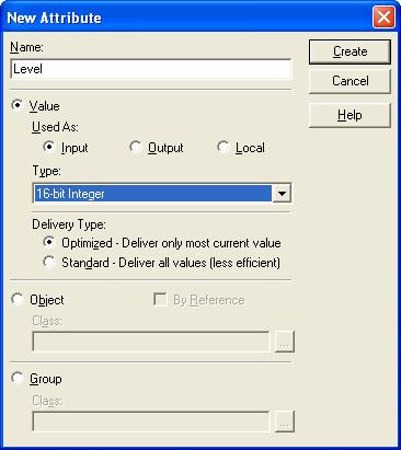 Lastly select a Type for the data and click Create. You may want to add an additional attribute to be able to write to the address.