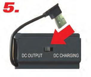 Once the battery is inserted, connect the battery power cable connector into the
