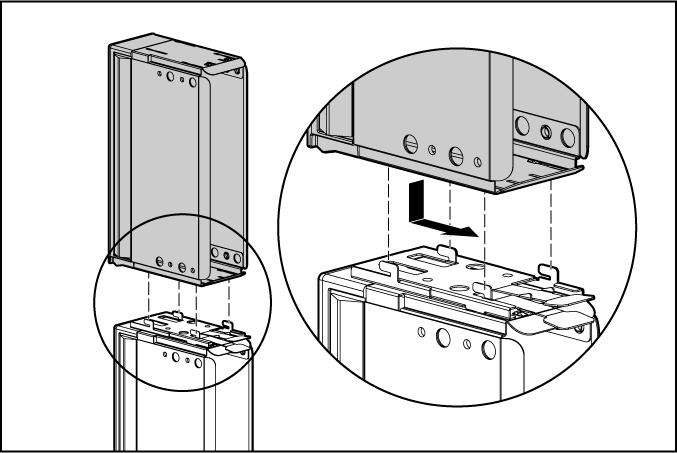 2. Fit the coupler plate in to the slots on top of the blank, and slide the coupler plate back until it snaps into place. 3.