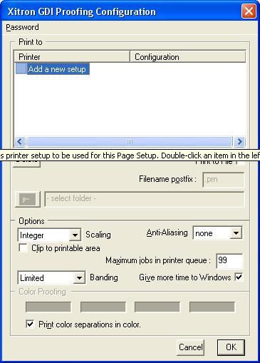 Figure 10: Device Configuration Dialog Choosing the Output Printer The list at the top of the dialog box in Figure 10 shows all