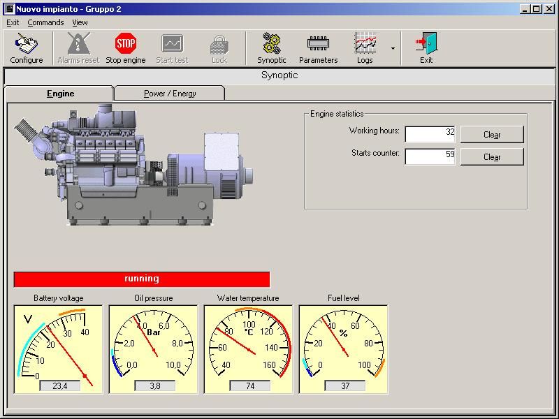 Page 16 Supervision software SicesSupervisor is an application developed on PCs in a Windows environment for the supervision of generator sets controlled by SICES s.r.l. control units.