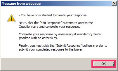 An automated prompt guiding you through the response process will appear.