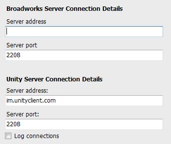 Next you will be prompted for the server address for your Service Provider. If this field is already populated do not change it.