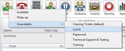 1 Only Show One ACD Button Unity Agent can optionally be configured in Settings > Incoming Calls > Call Center > Agent > ACD State to only display one ACD button, which will be the currently