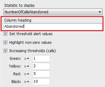 5.2.3 Customizing Statistics Label Double click any statistic as displayed in the list above.