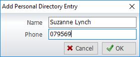 If the number specified is already in the Directory the user will